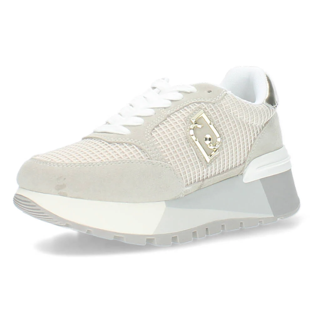 Beige plateau sneakers
