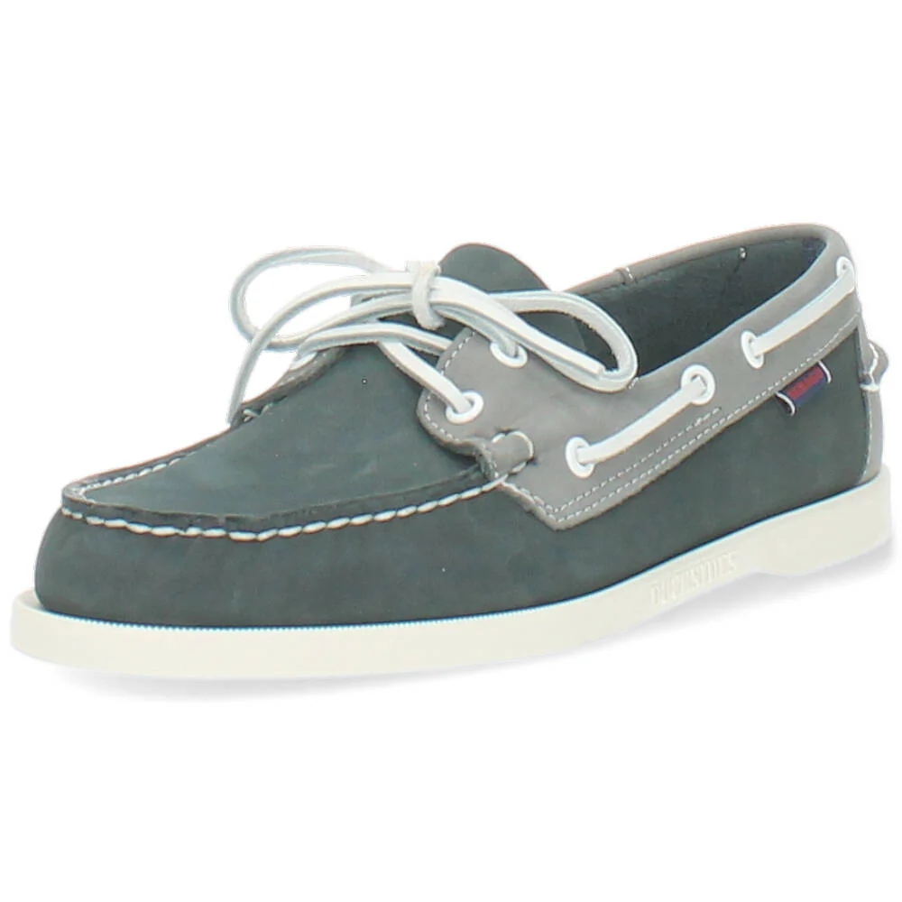 blauwe bootschoen