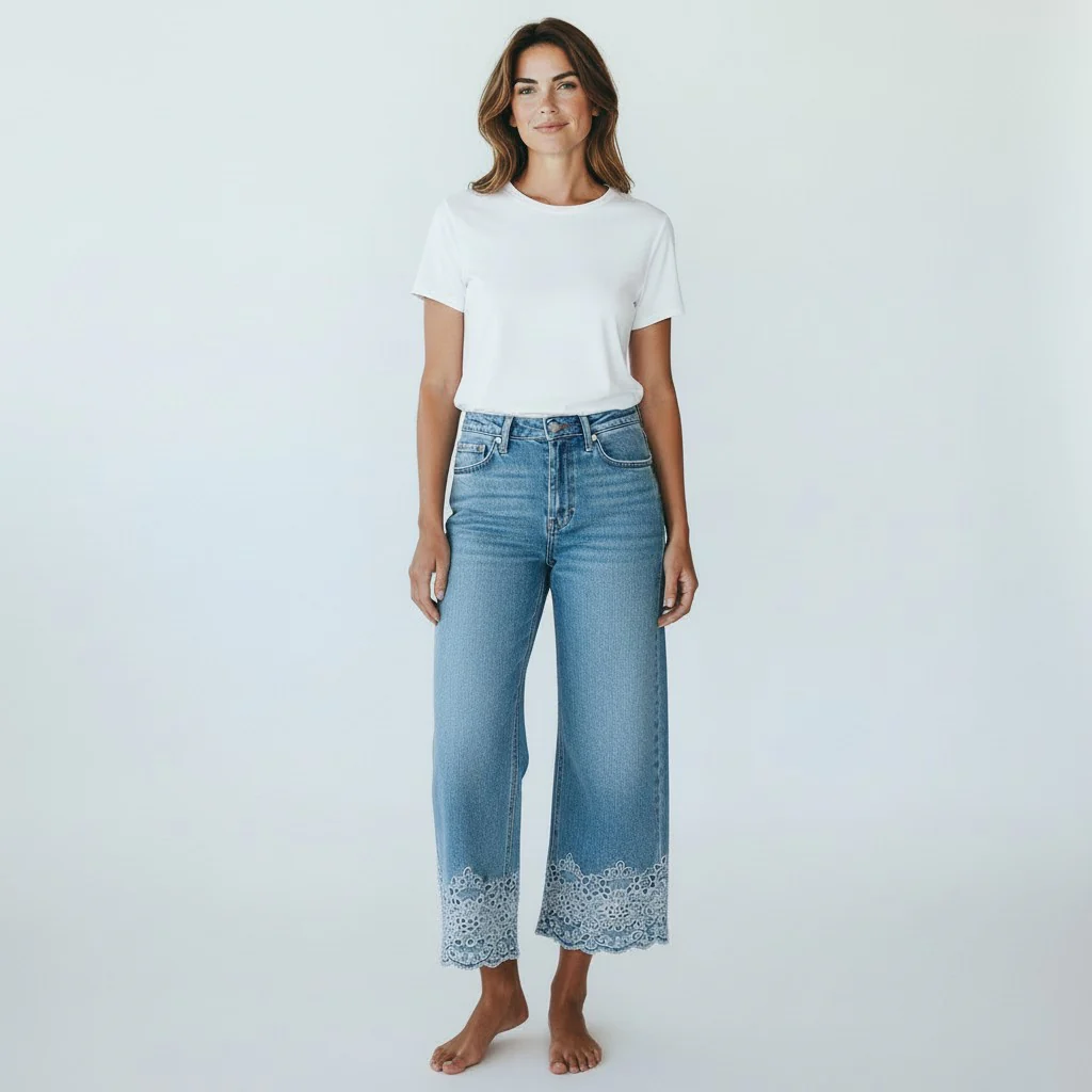 blauwe jeansbroek