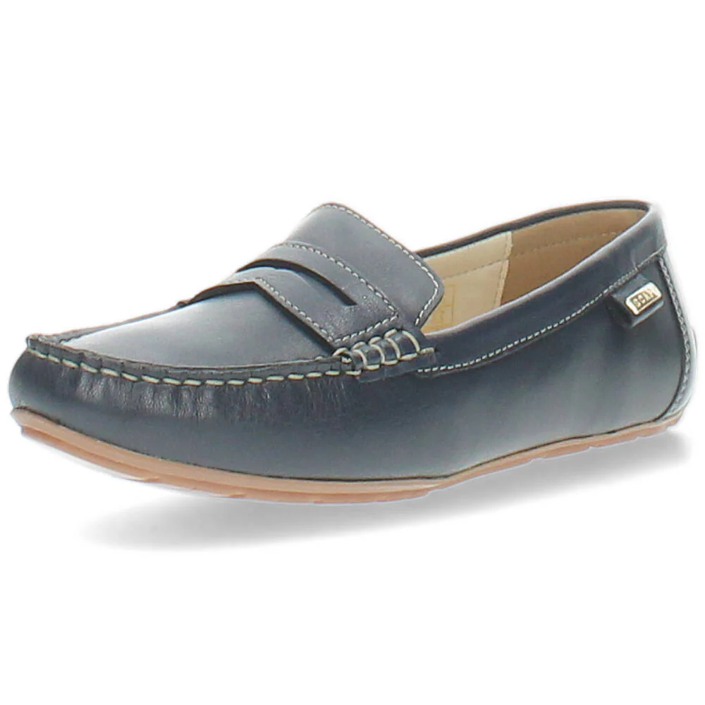 blauwe mocassin