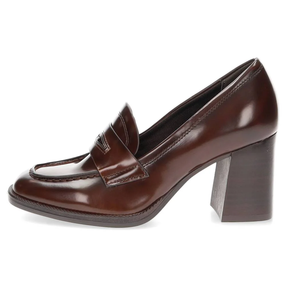 bruine mocassin op hak - Image 2