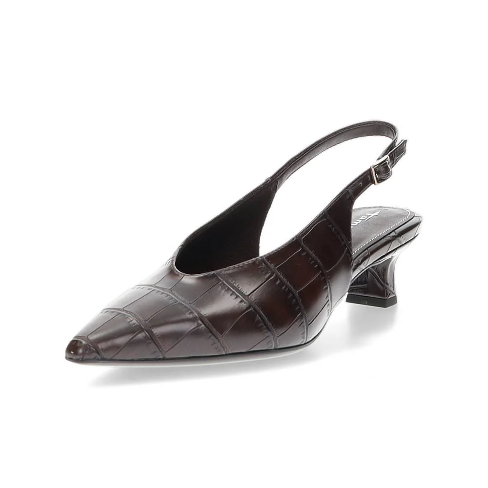bruine slingback