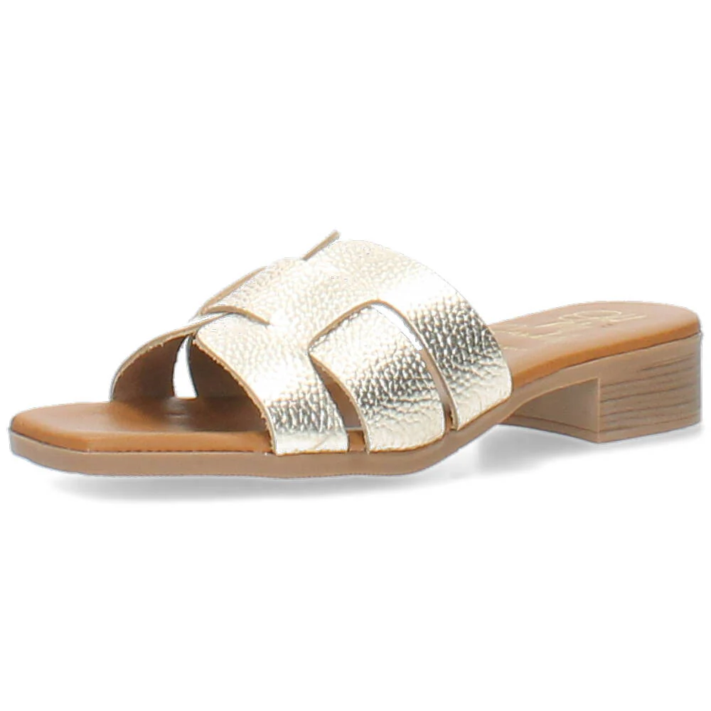 champagnekleurige slipper