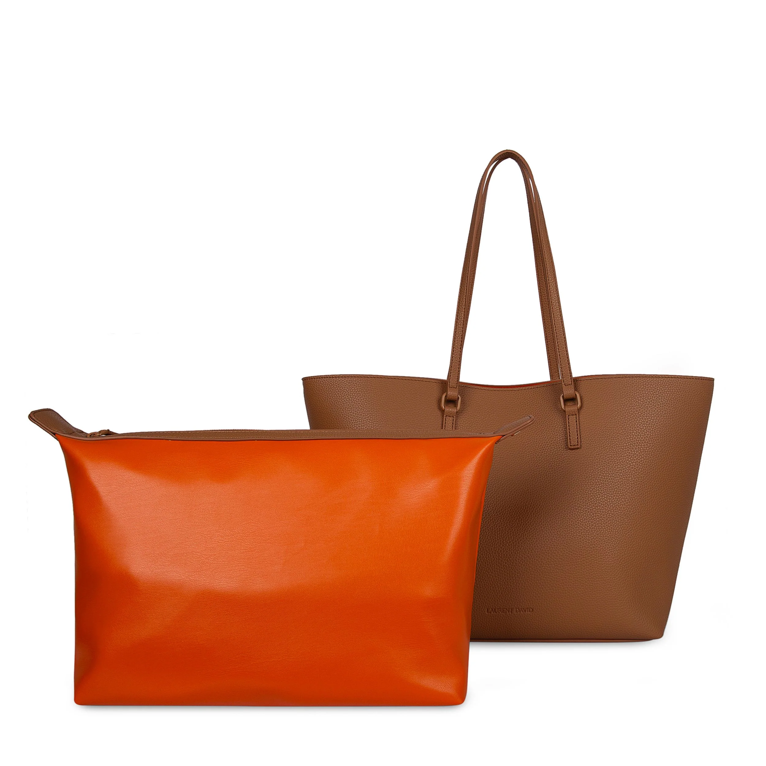 cognac handtas