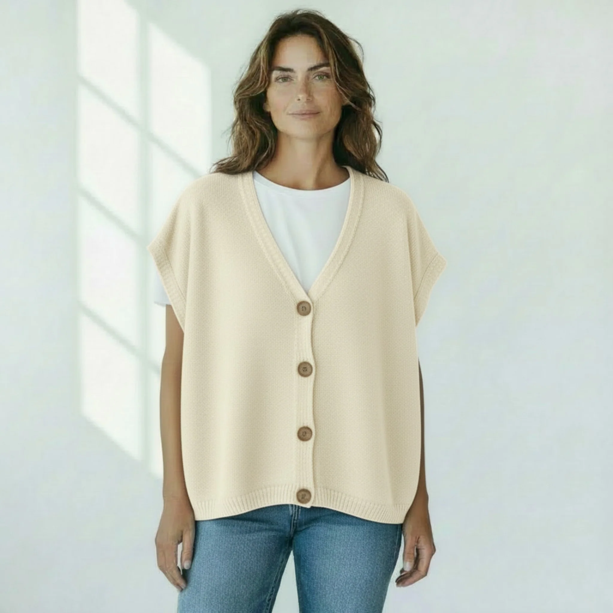 ecru gilet
