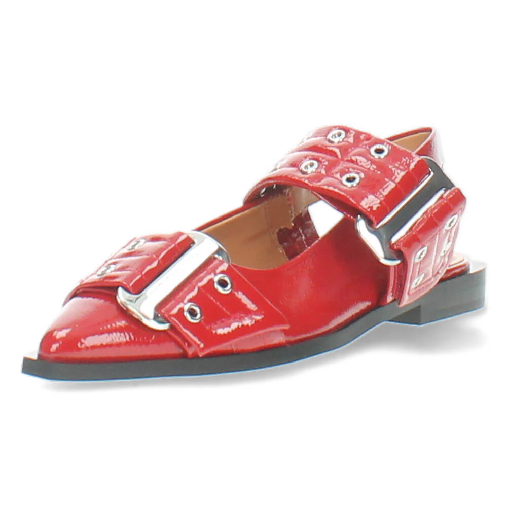 Rode slingbacks